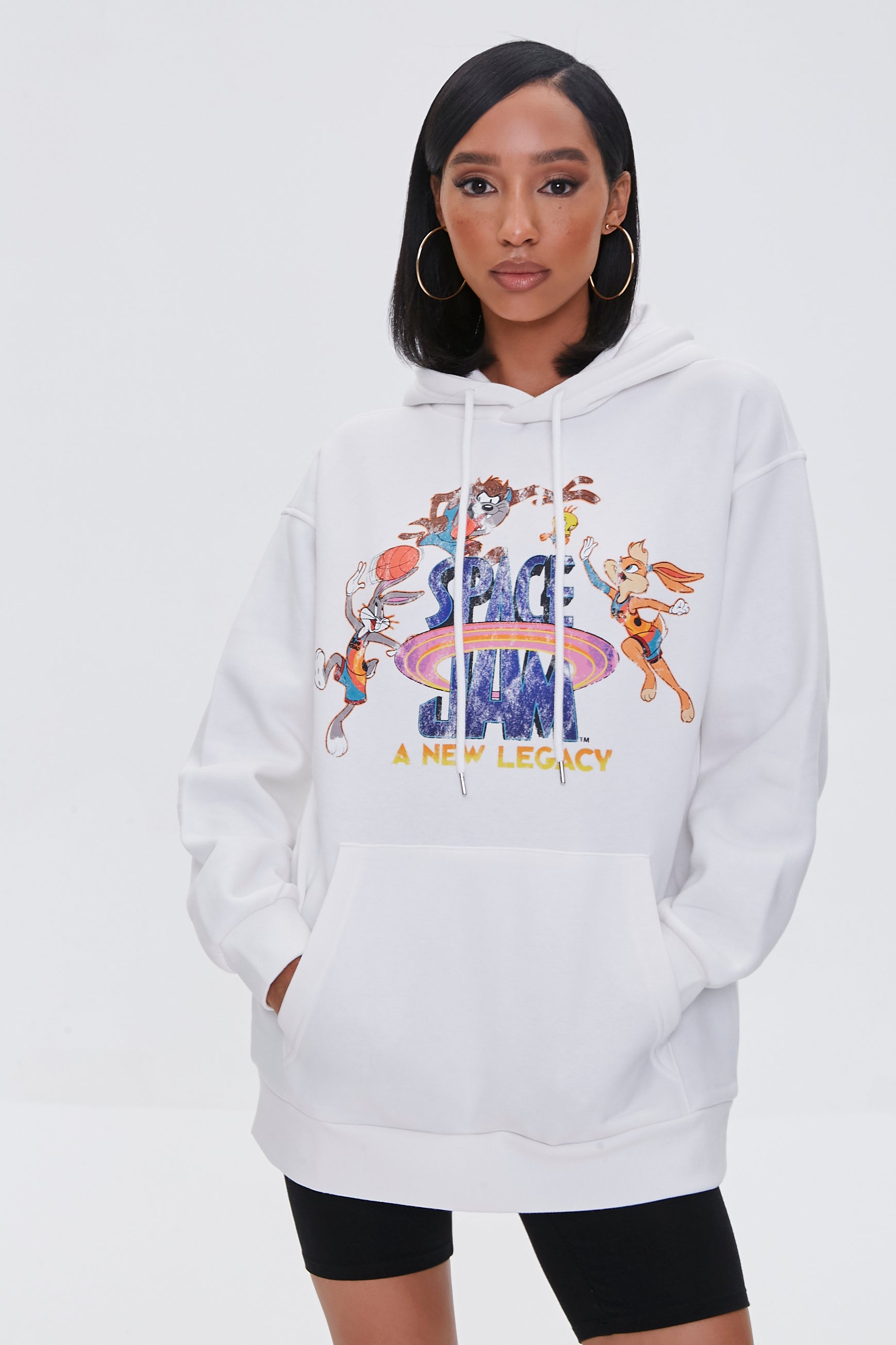 Whitemulti Space Jam Lace-Up Hoodie 1