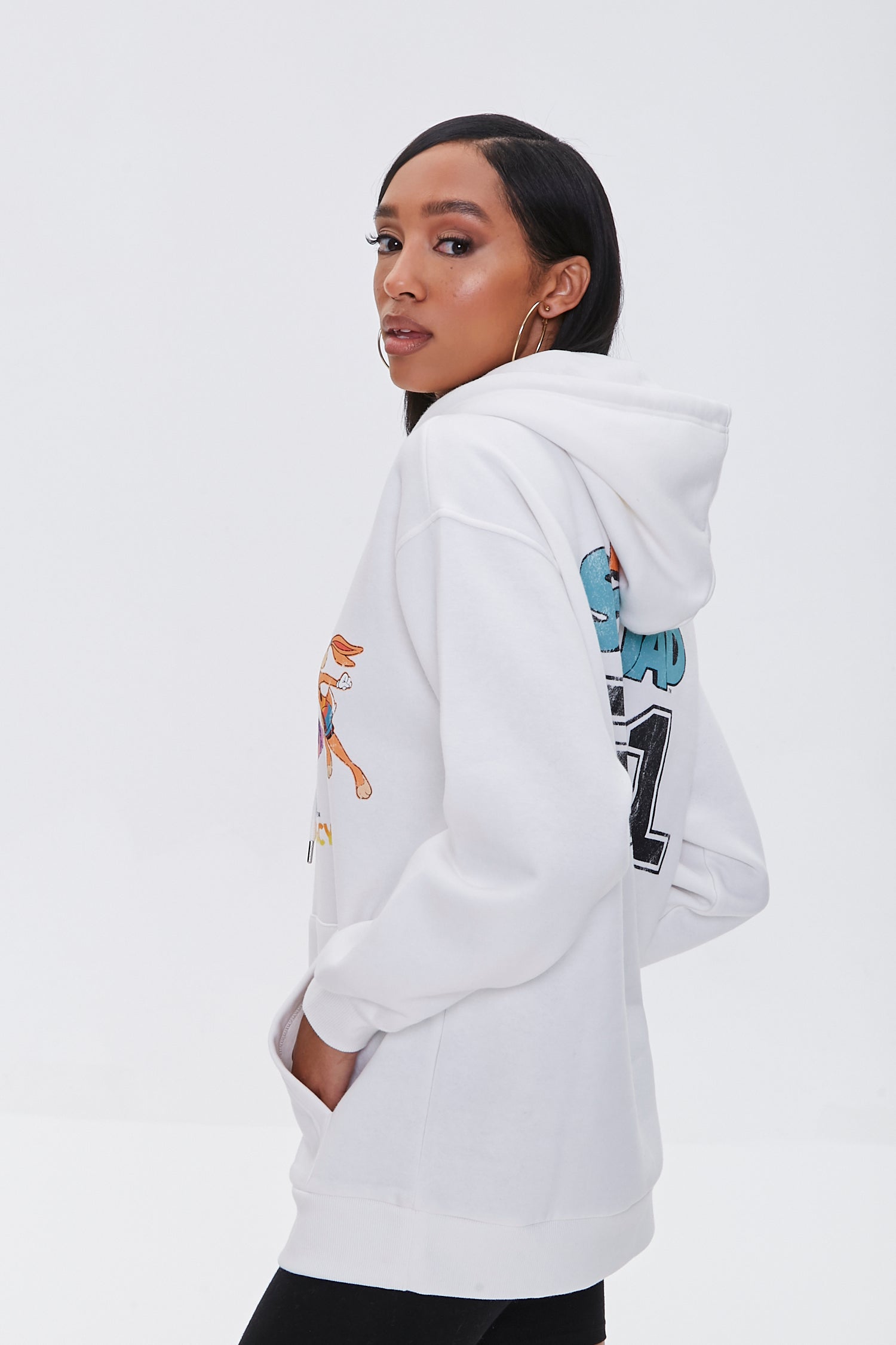Whitemulti Space Jam Lace-Up Hoodie 2