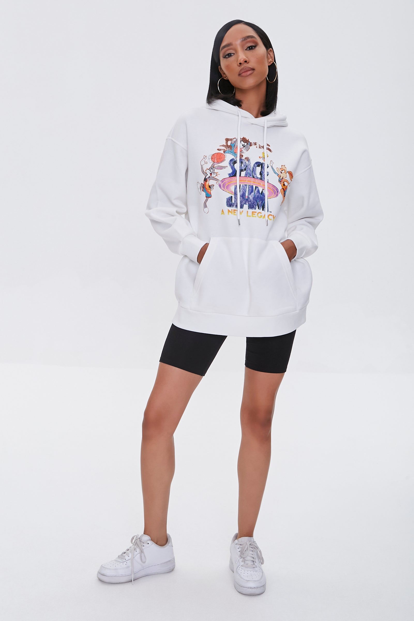 Whitemulti Space Jam Lace-Up Hoodie 4