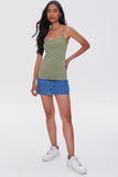 Olive Basic Organically Grown Cotton Thin-Strap Cami 3