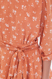 Rustmulti Floral Print Mini Dress 4