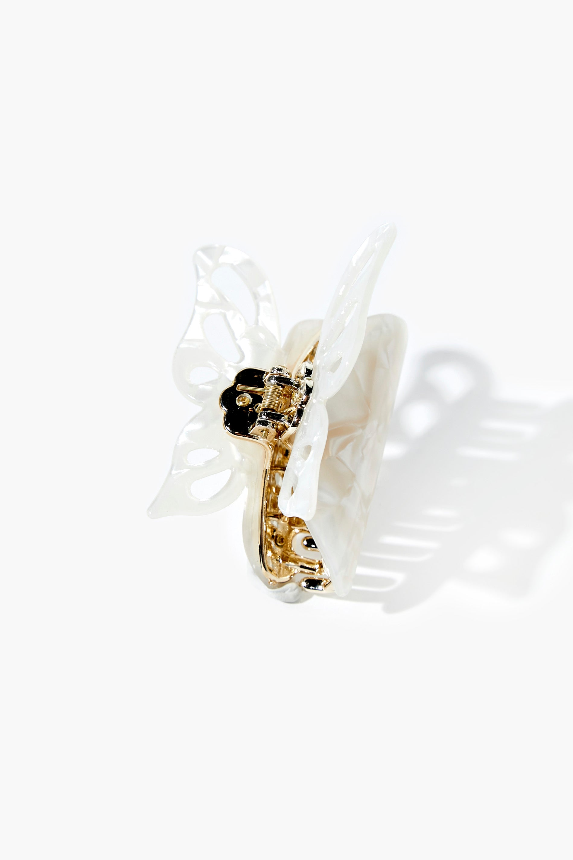 White Butterfly Cutout Claw Clip 2