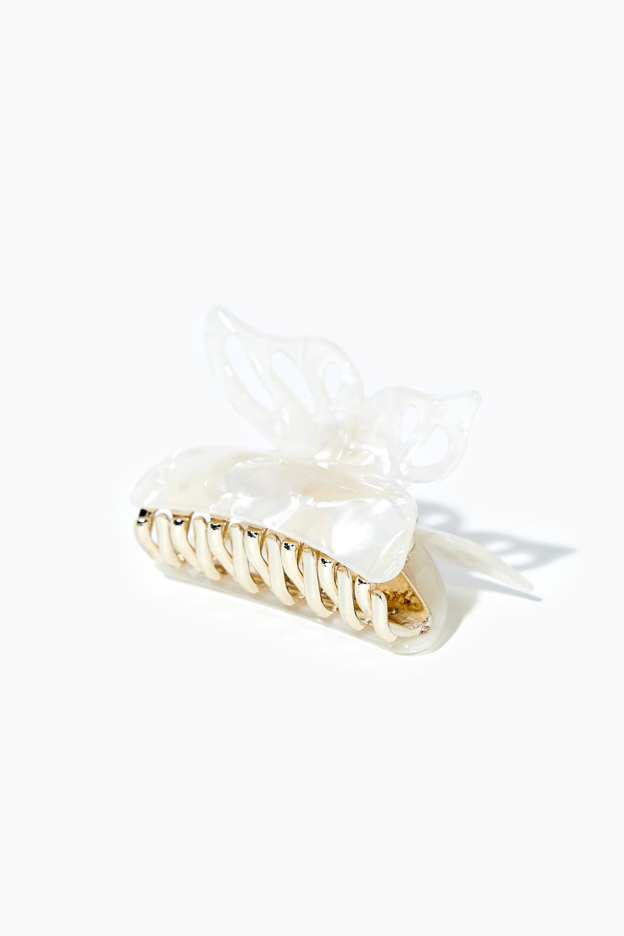 White Butterfly Cutout Claw Clip