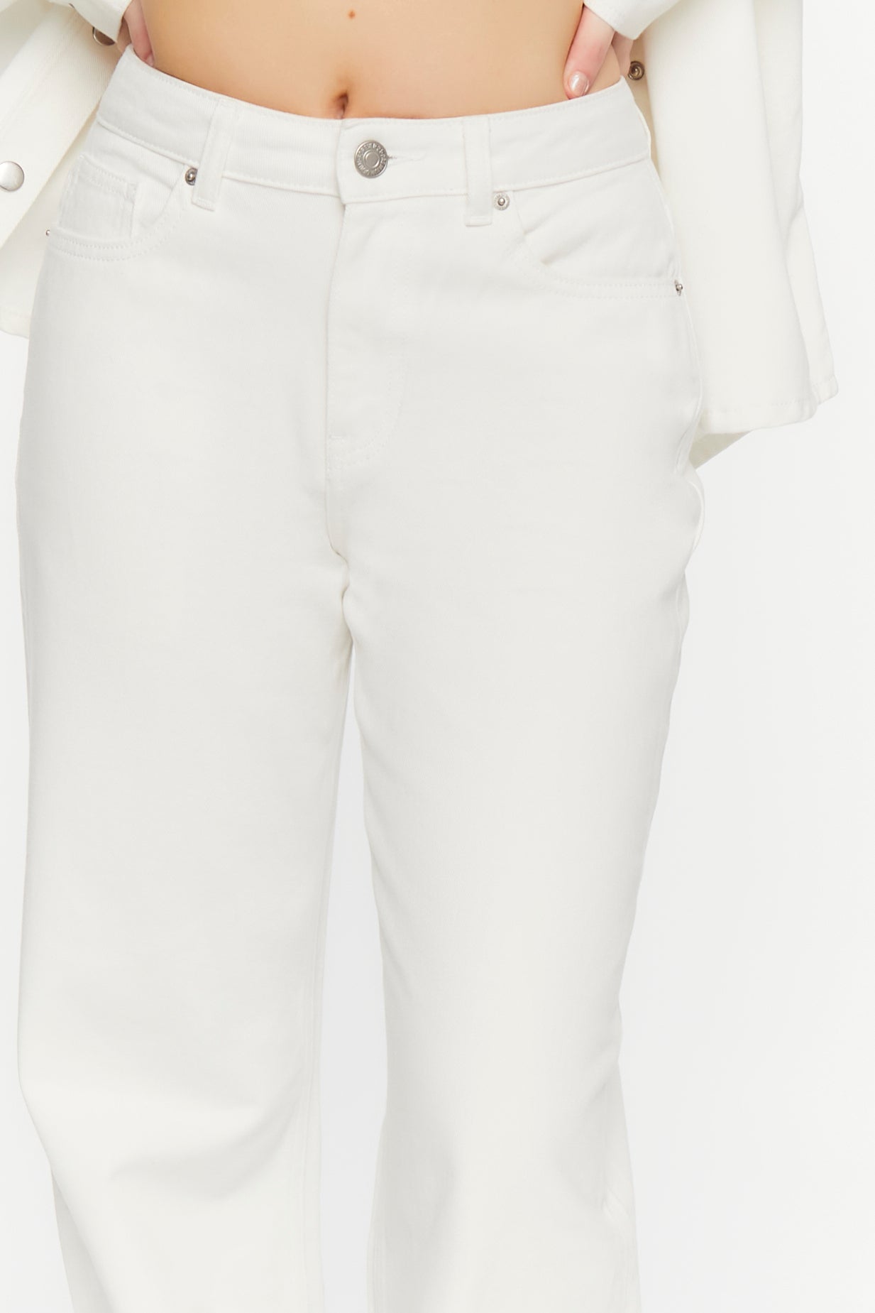 White Recycled Cotton 90s-Fit High-Rise Jeans 3