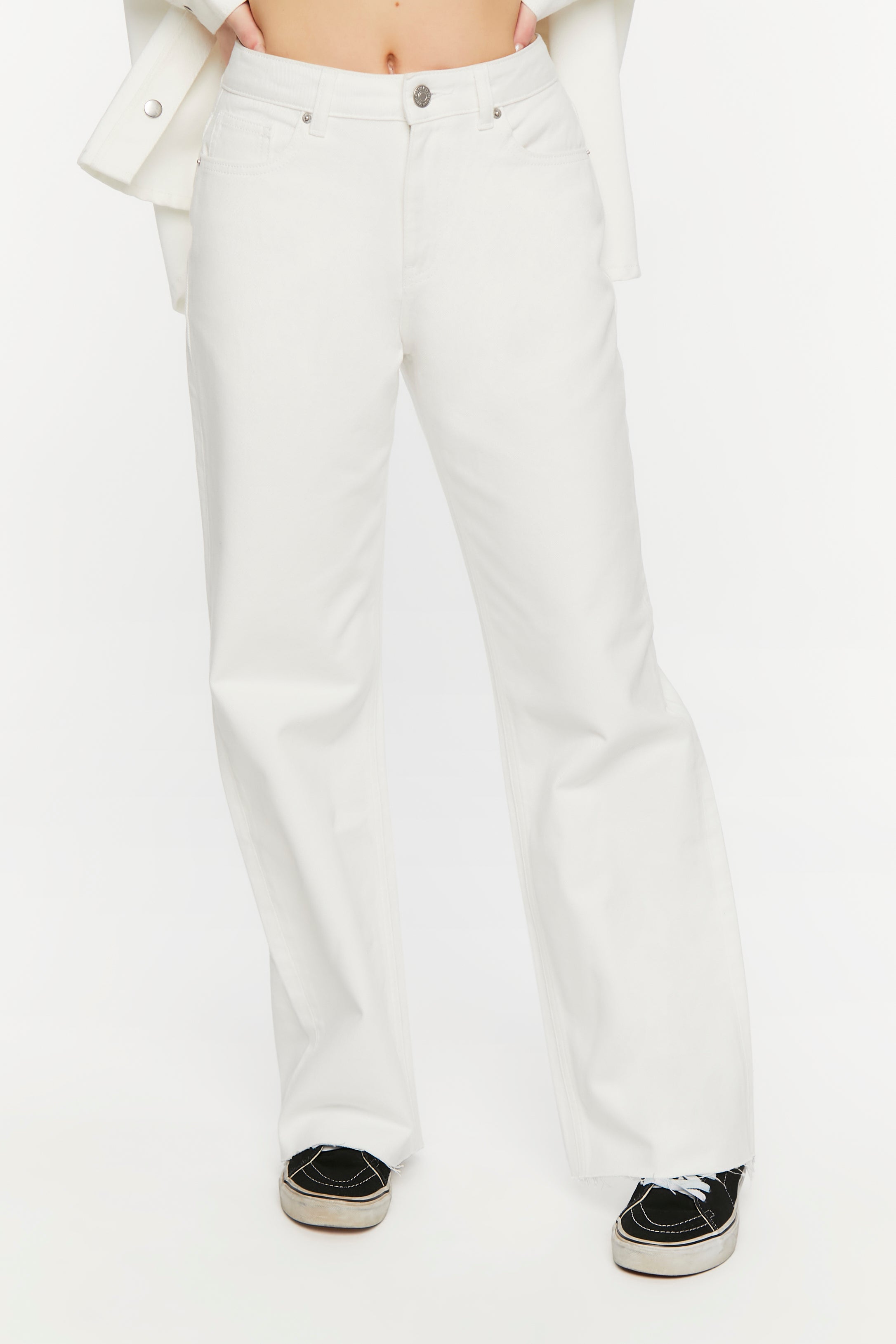 White Recycled Cotton 90s-Fit High-Rise Jeans 2