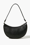 Black Faux Leather Baguette Shoulder Bag 3