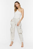 Neutral grey Ruched Pocket Joggers
