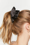 Black Satin Hair Scrunchie 1