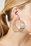 Silver Oversized Thick Hoop Earrings