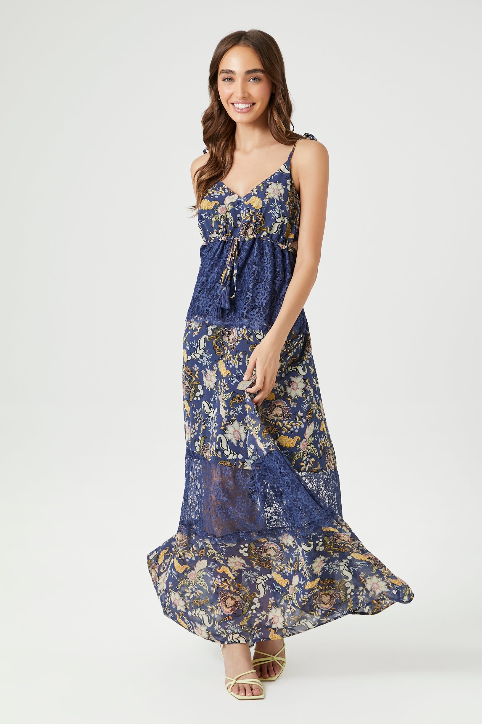 Bluemulti Chiffon Ornate Print Maxi Dress 3