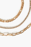 Goldclear Rhinestone Bracelet Set