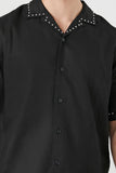 Blacksilver Studded Linen Short-Sleeve Shirt 4