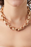 Gold Chunky Link Necklace 1