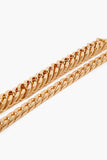 Gold Curb Chain Bracelet Set