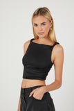 Black Knotted Crop Top 1