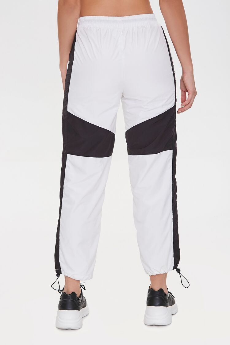 Black White Colorblock Windbreaker Pants 2
