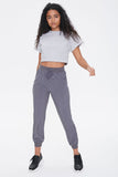 Heather Grey Active Woven Drawstring Joggers
