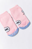 Blue Pink Dog Print Sock Set 2