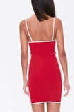 Red Cream Women Solid Mini Dress 3