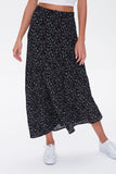 Black Multi Floral Print Maxi Skirt 1