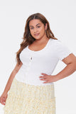 Plus Size buttoned front Top