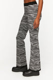 Black/ White Zebra Print Flare Pants 2