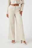 Neutral Grey Satin Low-Rise Trousers 2