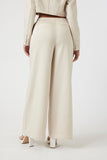 Neutral Grey Satin Low-Rise Trousers 4