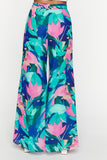 Bluemulti Abstract Floral Wide-Leg Pants 3