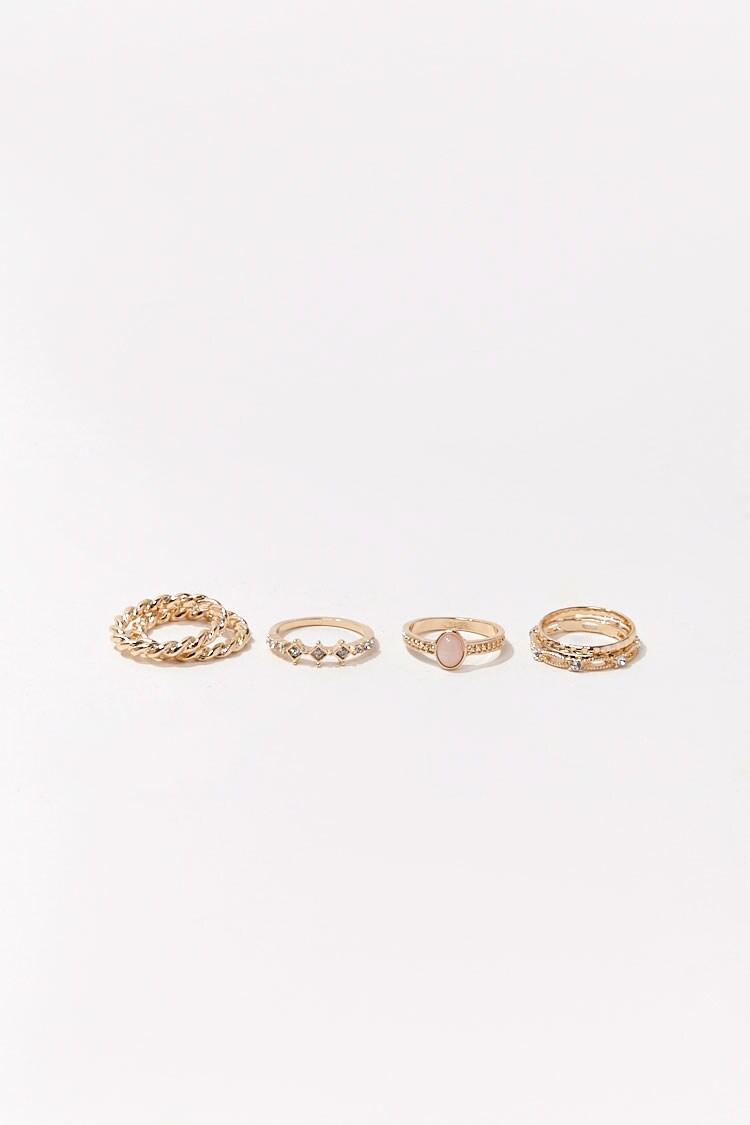 Gold Etched Ring Set 1