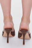 Brown Faux Leather Stiletto High Heel 3