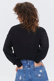 Black French Terry Drop-Sleeve Pullover 1