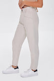 Taupe Paperbag Straight Jeans 2