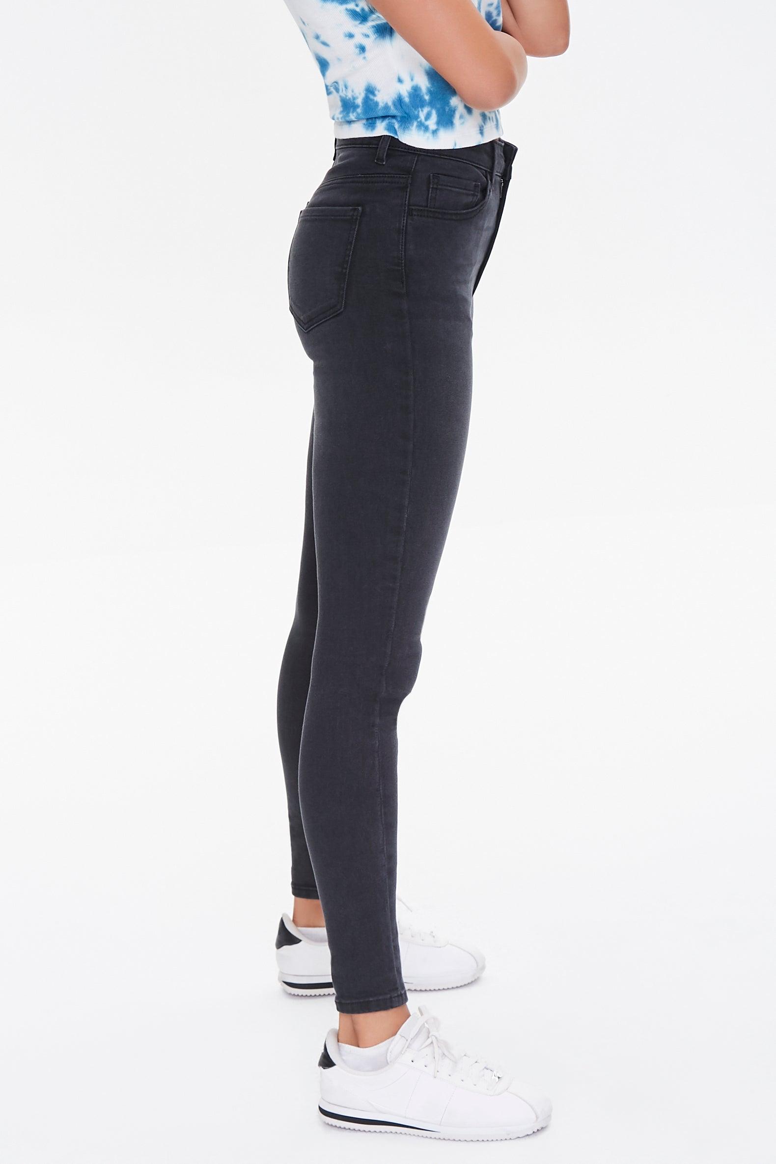 Washedblack Mid-Rise Skinny Jeans 7
