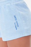 Blue Embroidered Drawstring Shorts 5