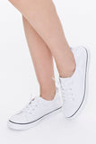 White Canvas Low-Top Sneakers 