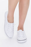 White Canvas Low-Top Sneakers 3