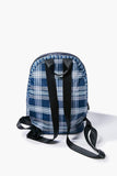 Blue Large Plaid Backpack 2