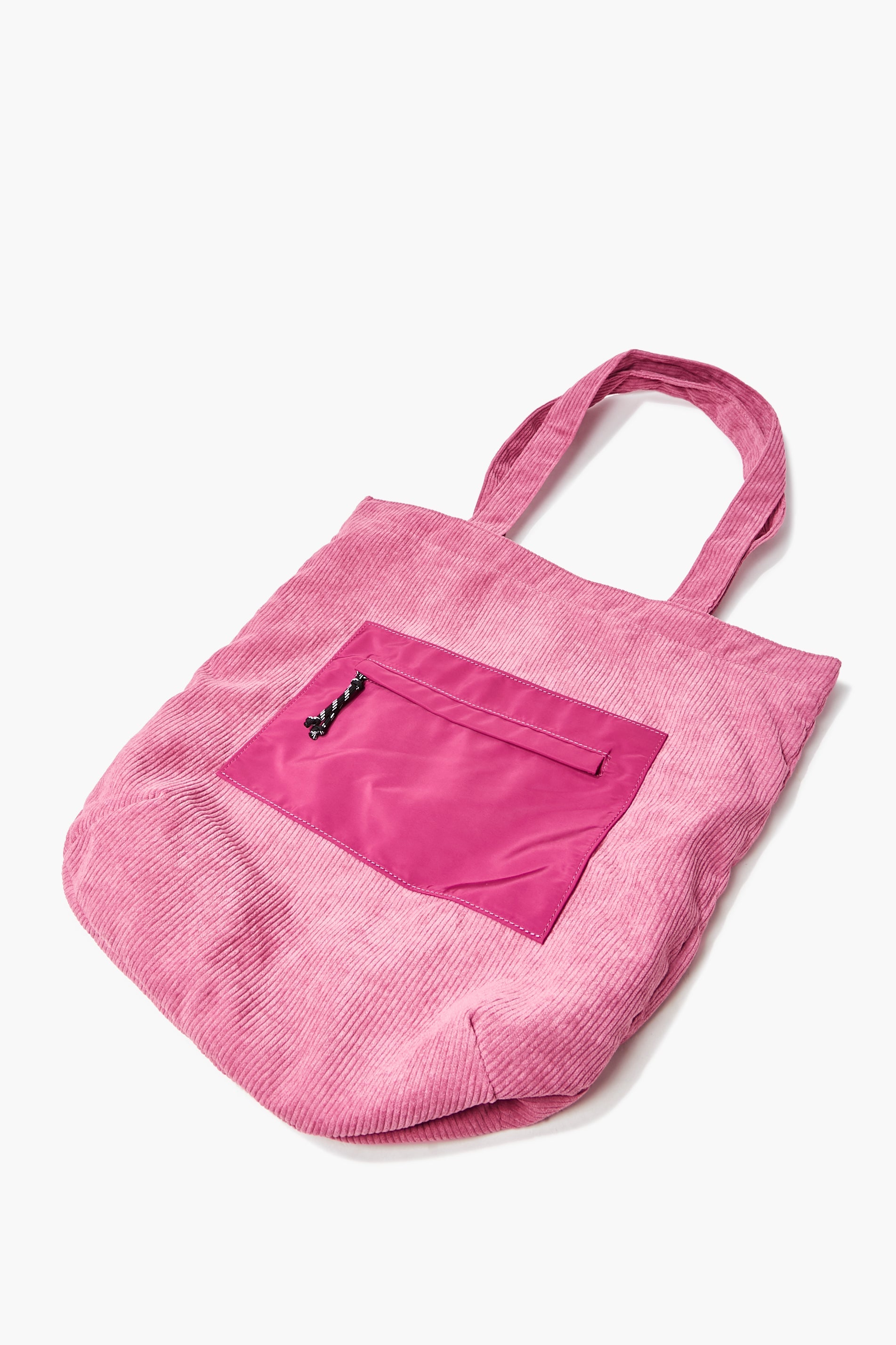 Pink Zip-Pocket Tote Bag 