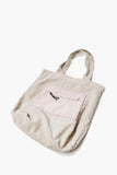 White Zip-Pocket Tote Bag 