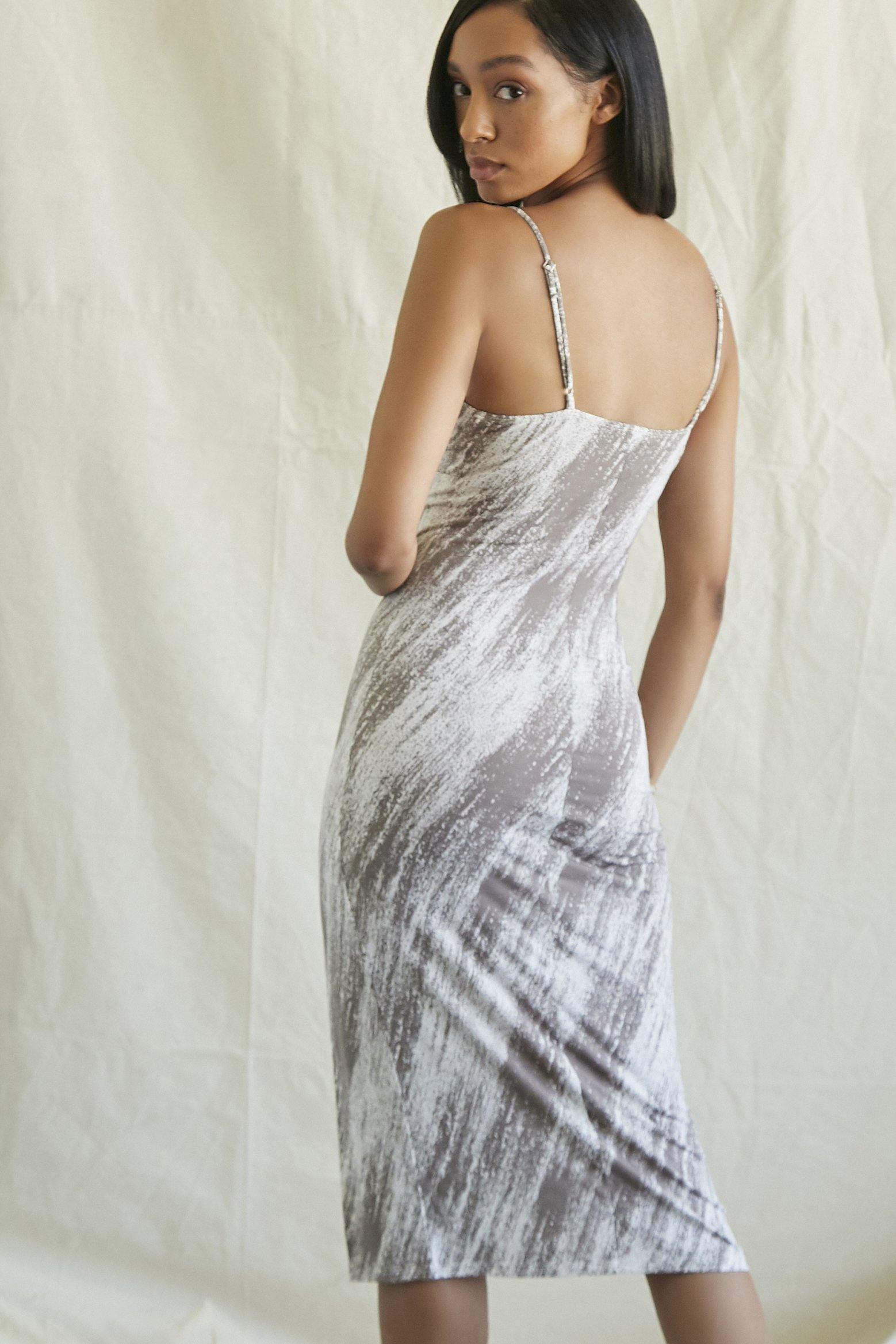 Greymulti Abstract Print Cami Midi Dress 2