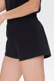 Black Twill Ruffled Shorts 2