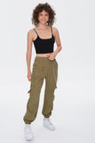 Olive Wallet Chain Cargo Joggers 
