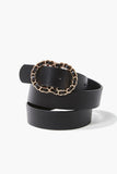 Blackgold Faux Leather Dual O-Ring Waist Belt 1