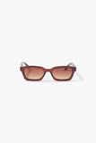 Brown Square Tinted Sunglasses 