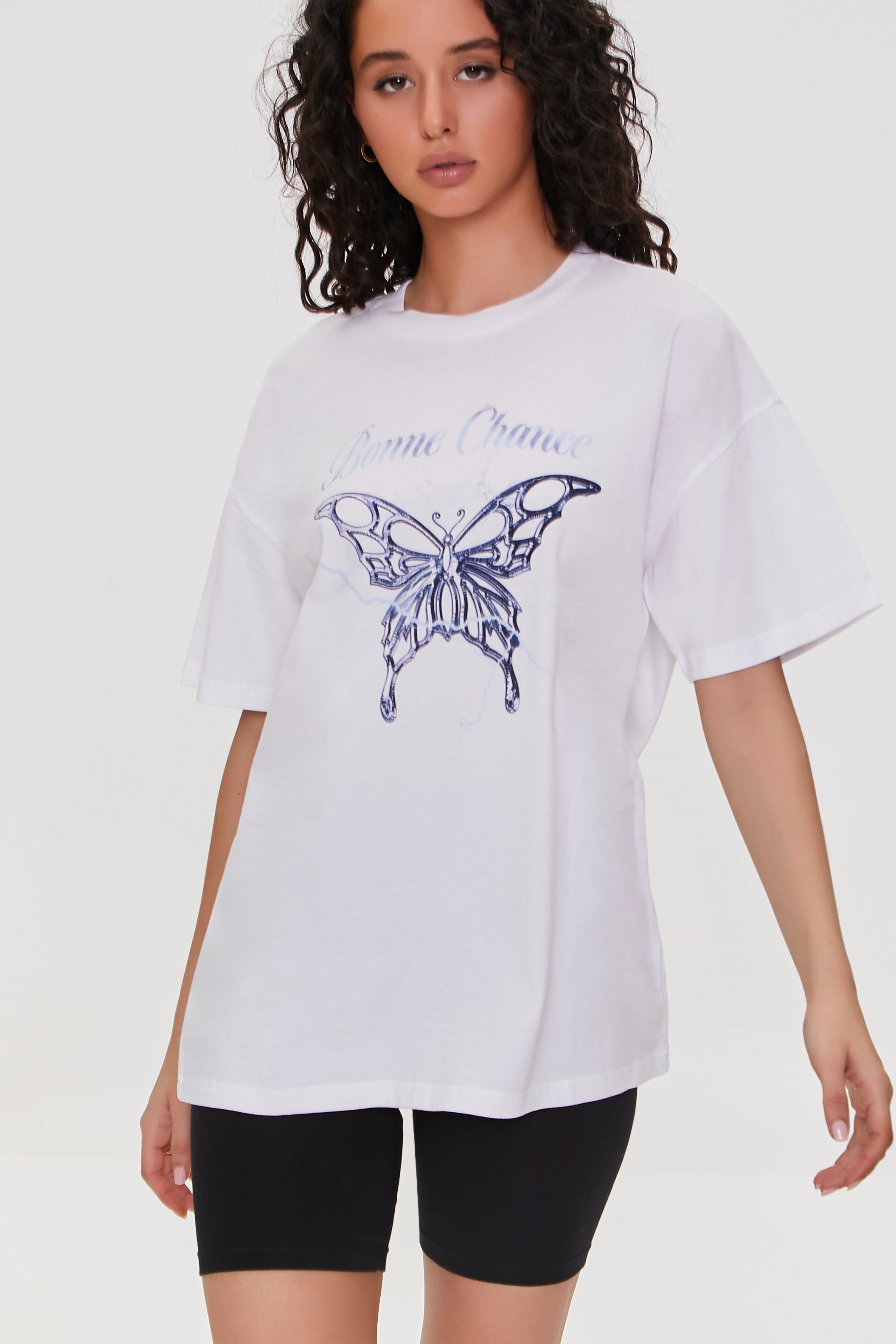 Whitemulti Butterfly Lightening Graphic Tee 1