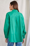 Darkgreen Cotton Button-Front Shirt 3