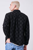 Blackgrey Checkered Button-Front Shirt 2