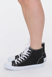 Black Lace-Up High-Top Sneakers 2