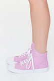 Lavender Lace-Up High-Top Sneakers 2